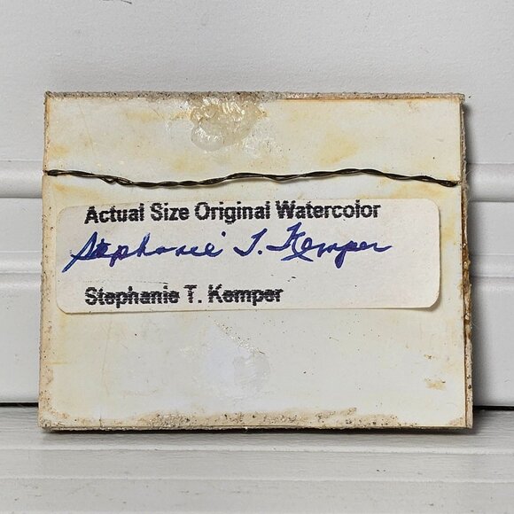 Watercolor Dollhouse Miniature Handpainted by Stephanie T. Kemper - Picture 2 of 3